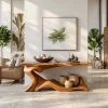 Rustic Live Edge Desk Entryway Design