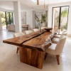 Rustic Natural Wood Dining Table Live Edge For Dining Room