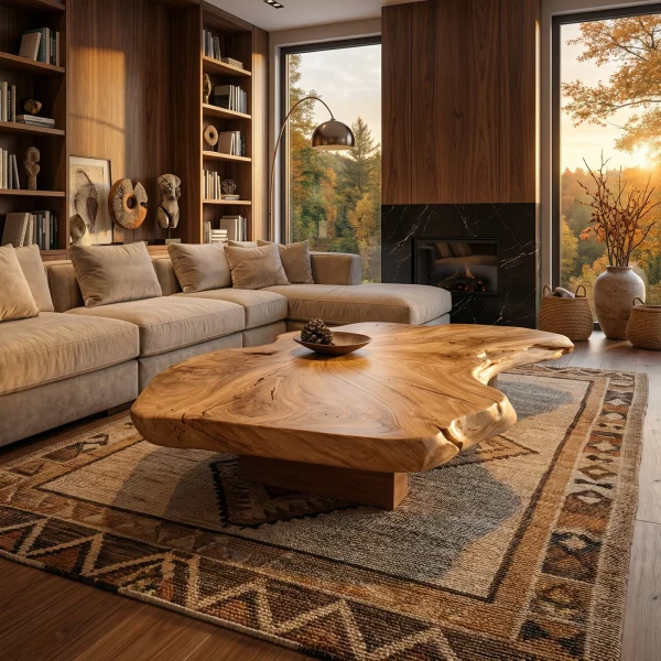 Rustic Organic Coffee Table Living Room Or Family Room