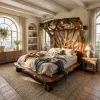 Rustic Tree Bed Modern Bedroom