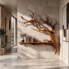 Rustic Tree Branch Wall Shelf Natural Artistic Home Decor