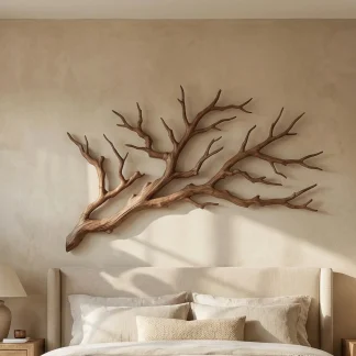 Rustic Tree Branch Wooden Wall Decor For Bedroom Headboard Wall Art