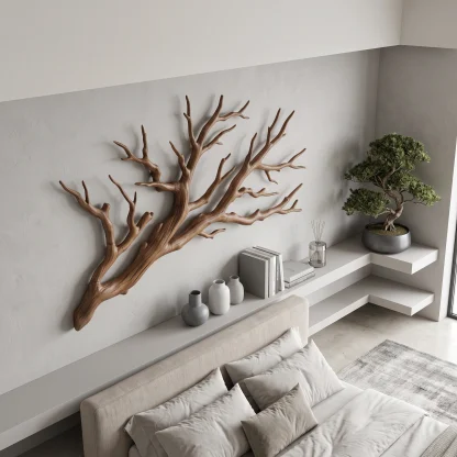 Rustic Tree Branch Wooden Wall Decor For Bedroom Headboard Wall Art