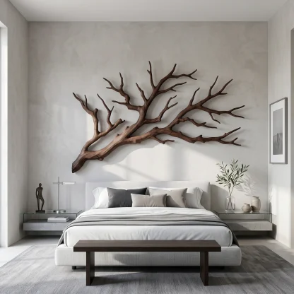 Rustic Tree Branch Wooden Wall Decor For Bedroom Headboard Wall Art
