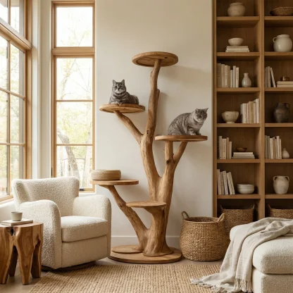 Rustic Tree Cat Tower Living Bedroom