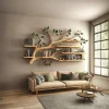 Rustic Tree Wall Shelf