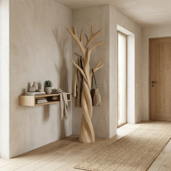 Rustic Twisted Tree Branch Coat Rack