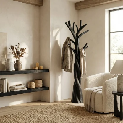 Rustic Twisted Tree Branch Coat Rack