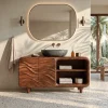 Sculptural Bathroom Vanity Relief Cabinet With Storage For Modern Bathroom