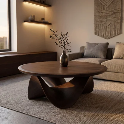 Sculptural Round Coffee Table