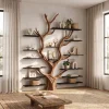 Sculptural Tree Bookcase - Artisan Tree-Inspired Wall Unit