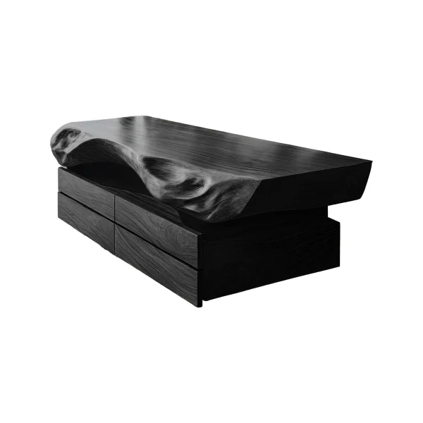 Seravik Live Edge Solid Wood Floating Bathroom Vanity With Drawers