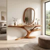 Serene Makeup Vanity Vanity Desk Sculptural Branch Base For Bedroom