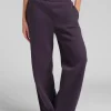 Short Inseam Straight-Leg Sweatpants - Blackberry