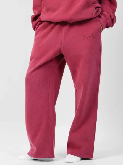Short Inseam Straight-Leg Sweatpants - Blackberry