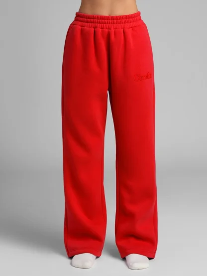 Short Inseam Straight-Leg Sweatpants - Blackberry