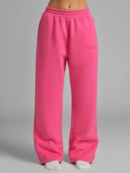 Short Inseam Straight-Leg Sweatpants - Blackberry