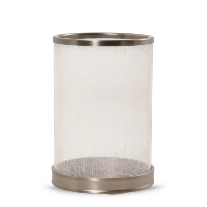 Silver Accent Jar Candle Holder