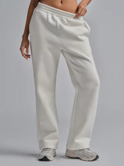 Straight-Leg Sweatpants - Black