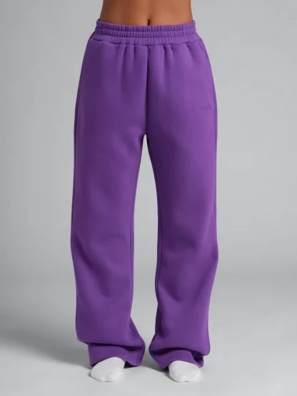Straight-Leg Sweatpants - Black