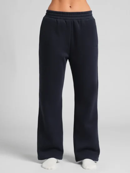 Straight-Leg Sweatpants - Black
