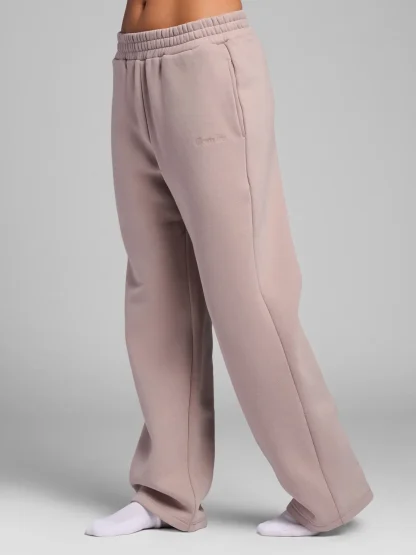 Straight-Leg Sweatpants - Black