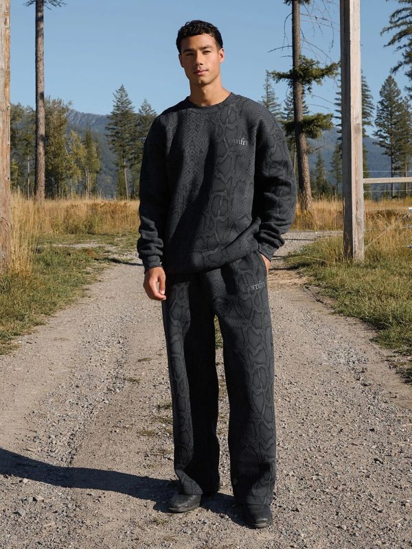 Straight-Leg Sweatpants - Snow Snake