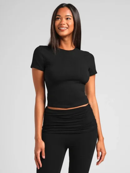 Stretch Fitted T-Shirt - Powder Pink