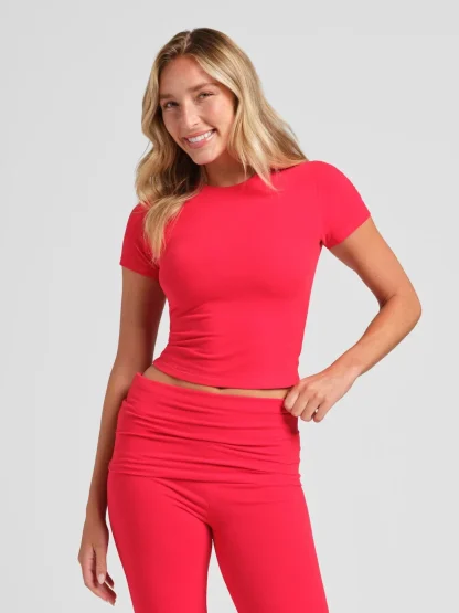 Stretch Fitted T-Shirt - Powder Pink