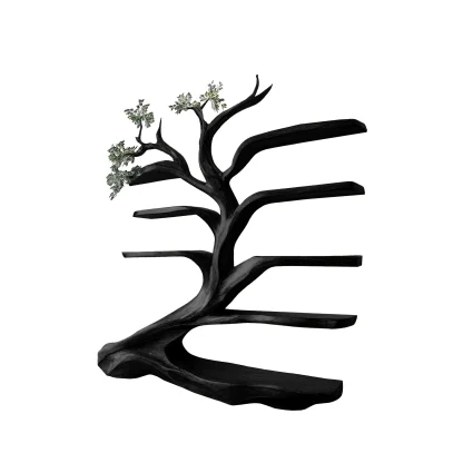 Sylvara Flow Handcrafted Live Edge Tree Bookshelf