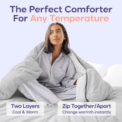 Temperature-Control Comforter - White, Twin/Twin XL