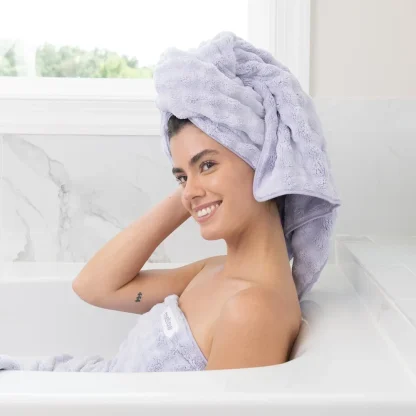 Textured Bath Towels, 4-Pack - Pink