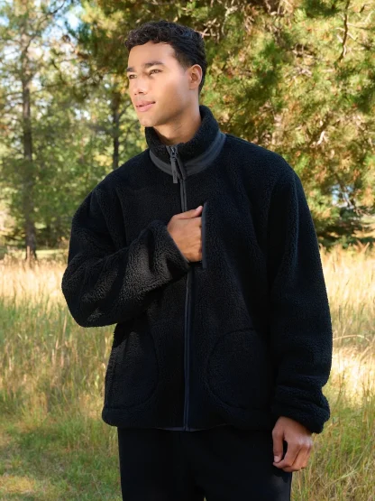 Textured Full-Zip Jacket - Alpine Green