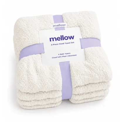 Textured Hand Towels, 4-Pack - Pink