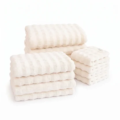 Textured Towel Set - Pink