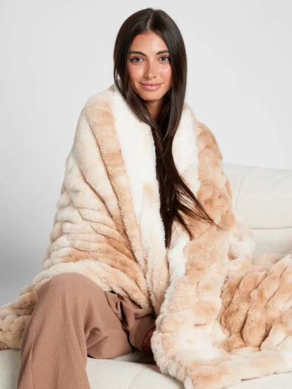 Oversized Blanket - Navy - Cappuccino