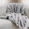Oversized Blanket - Navy - Cloud Grey