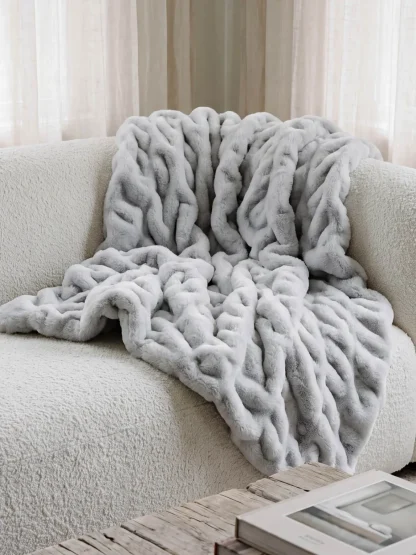 Oversized Blanket - Navy - Cloud Grey