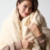 Oversized Blanket - Navy - French Vanilla