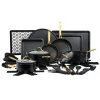 Thyme & Table 32-Piece Non-Stick Cookware & Bakeware Set, Black