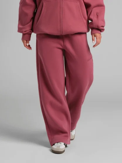 Travel Straight-Leg Sweatpants - Powder Pink