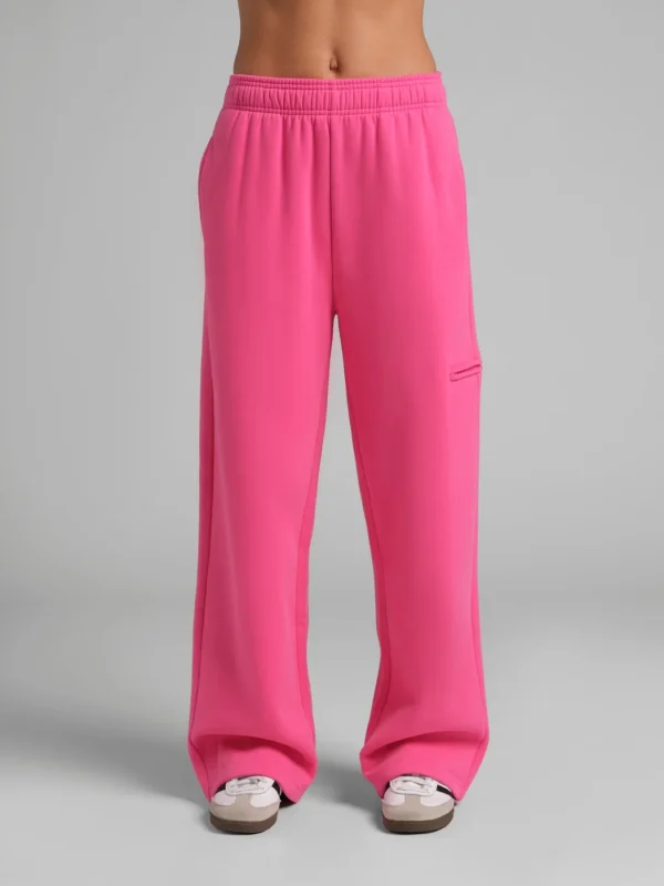 Travel Straight-Leg Sweatpants - Powder Pink
