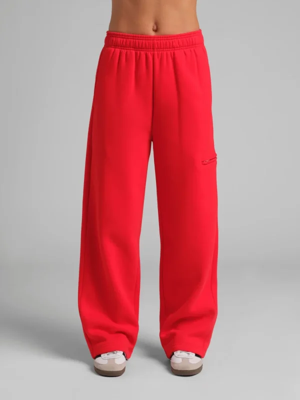 Travel Straight-Leg Sweatpants - Powder Pink