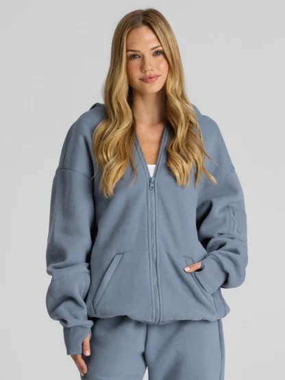 Travel Zip Hoodie - Coral
