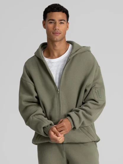Travel Zip Hoodie - Coral
