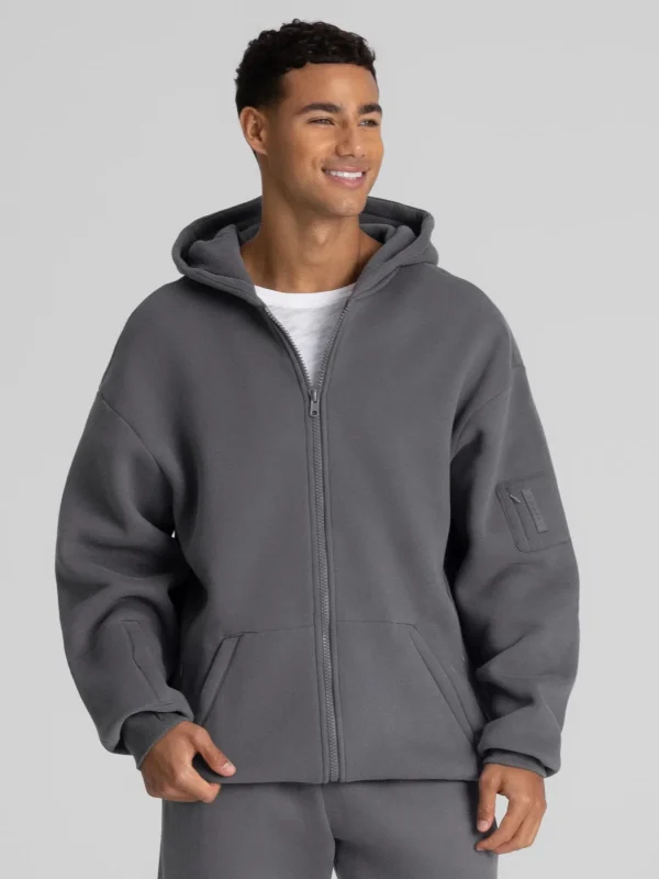 Travel Zip Hoodie - Coral