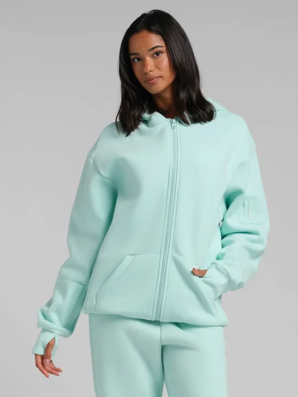 Travel Zip Hoodie - Coral
