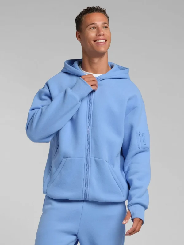 Travel Zip Hoodie - Coral