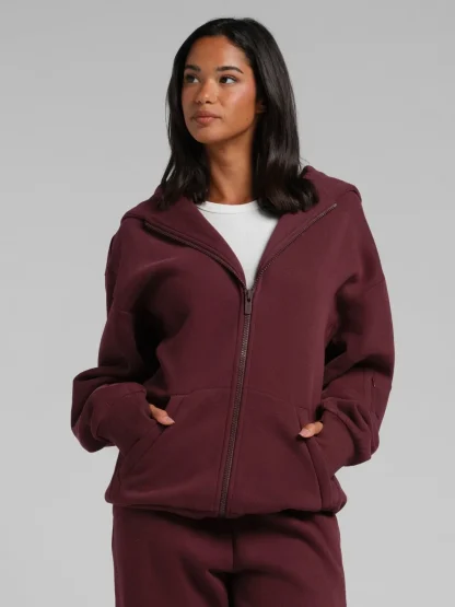 Travel Zip Hoodie - Coral