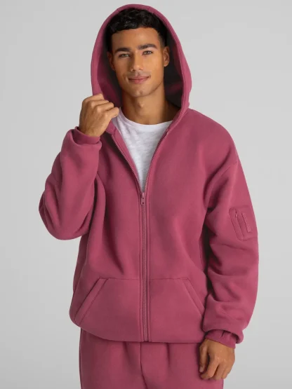Travel Zip Hoodie - Coral